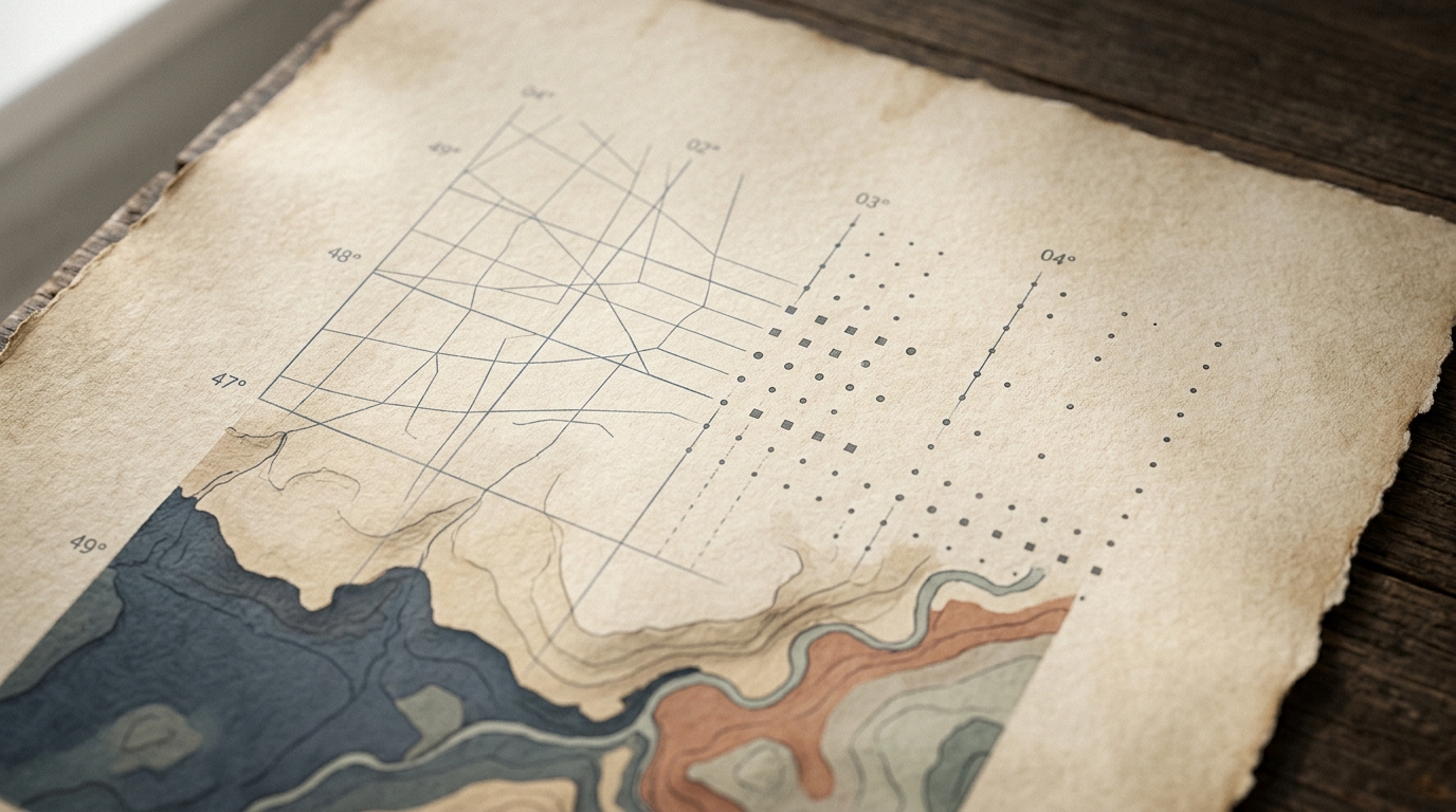 Cover concept: a map grid resolving to a concise location code.
