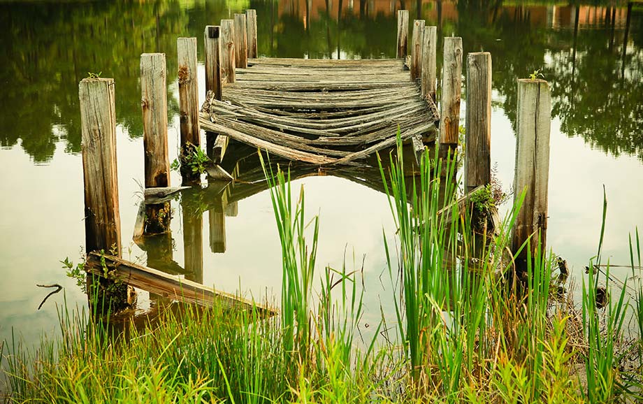 A broken bridge